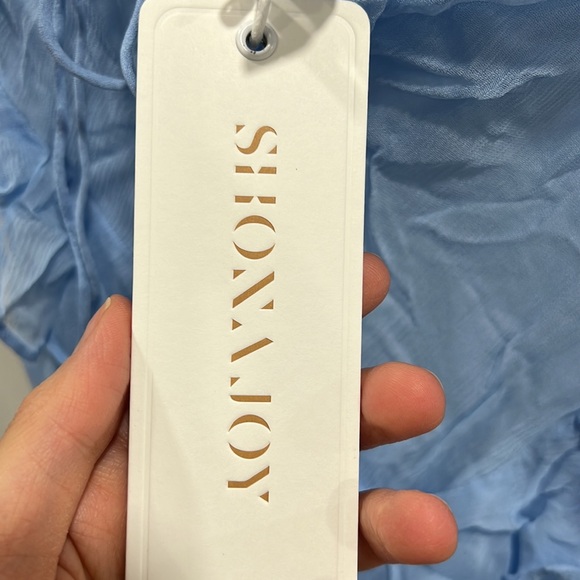 Shona Joy Layla Long Sleeve Ruffle Mini Dress in Sky - Picture 8 of 9